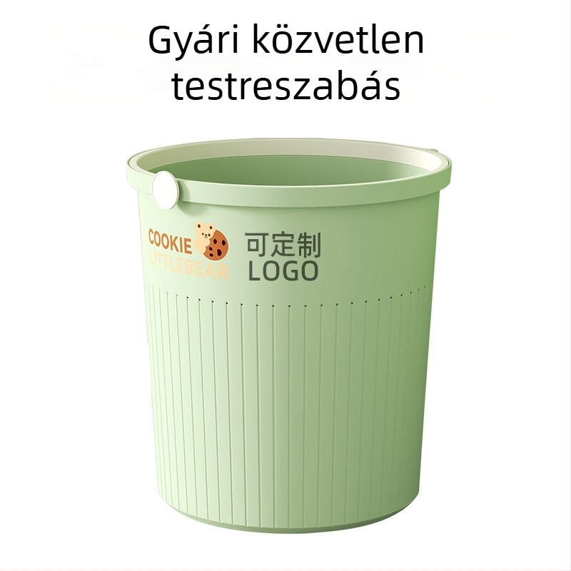 Háztartási szemetes, 2025-ös új modell, nagy kapacitás, műanyag hordó formájú, fedél nélküli, fürdőszoba, WC, nappali, konyha, hálószoba és iroda számára, 12 L vagy több