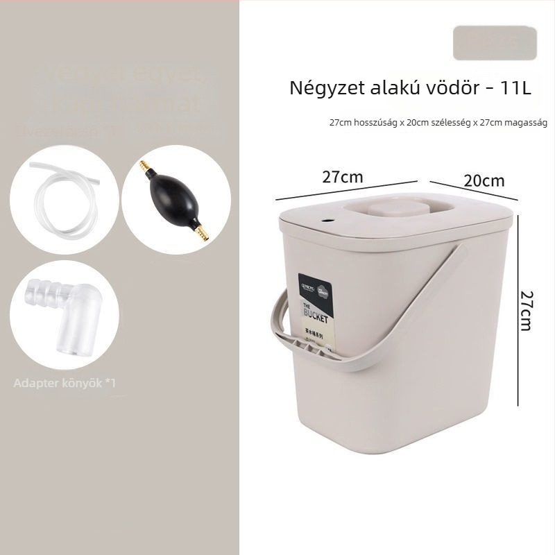 Tea szertartás hulladékvíz tartálya és tealevél-maradék tartó szűrővel