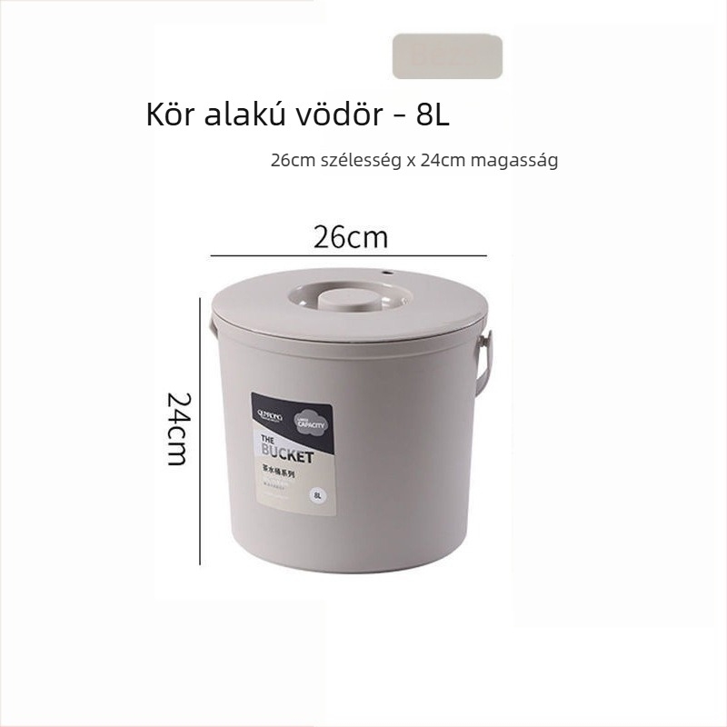 Tea szertartás hulladékvíz tartálya és tealevél-maradék tartó szűrővel
