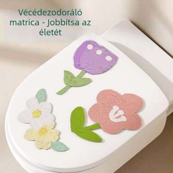 Filc WC matrica, fürdőszoba dekoráció, vastag öntapadó alap, mesefigurás dizájn, dezodoráló hatás