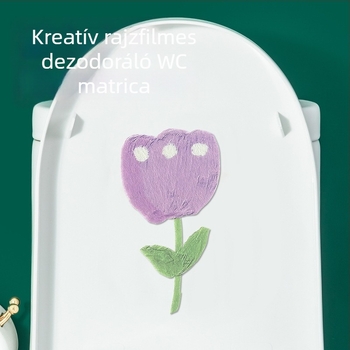 Filc WC matrica, fürdőszoba dekoráció, vastag öntapadó alap, mesefigurás dizájn, dezodoráló hatás