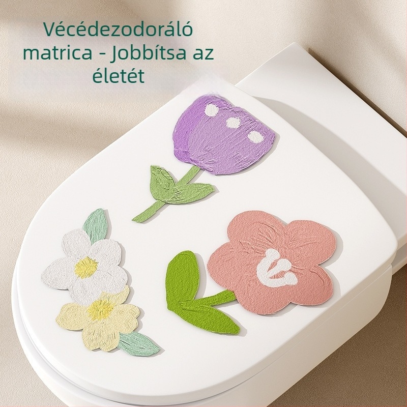 Filc WC matrica, fürdőszoba dekoráció, vastag öntapadó alap, mesefigurás dizájn, dezodoráló hatás