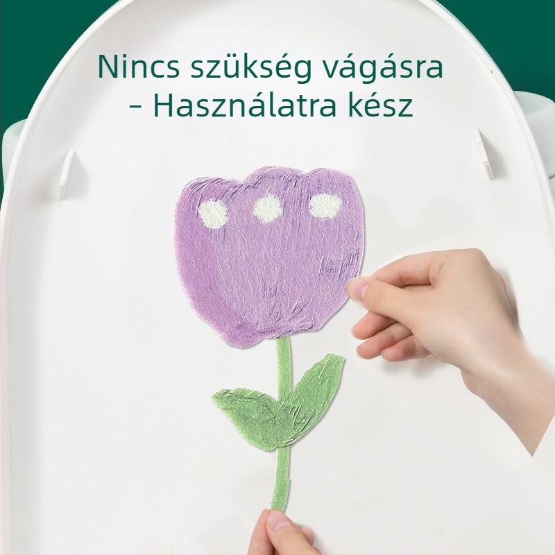 Filc WC matrica, fürdőszoba dekoráció, vastag öntapadó alap, mesefigurás dizájn, dezodoráló hatás