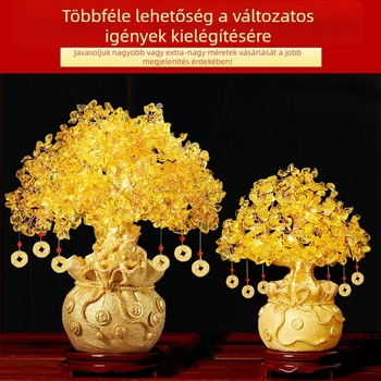 Citrin pénzfa – kristály dísz a lakásba