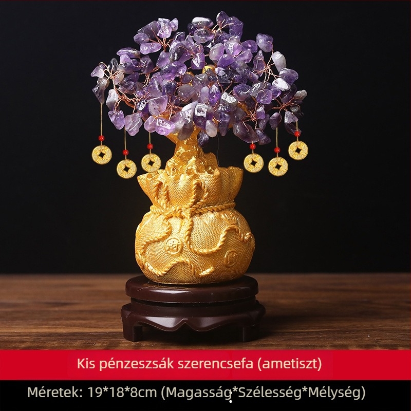 Citrin pénzfa – kristály dísz a lakásba