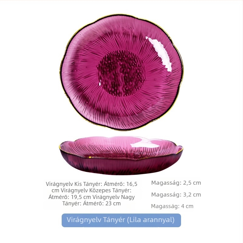 Modern üveg tálak otthonra – gyümölcs, desszert és saláta tálak gleccser mintával