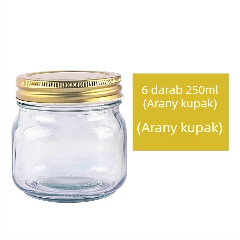 Koreai stílusú üveges dzsemes üveg, légmentesen záródó, kapacitás 300 ml-nél kisebb, újrahasználható üveg tartályok dzsemekhez és pastákhoz