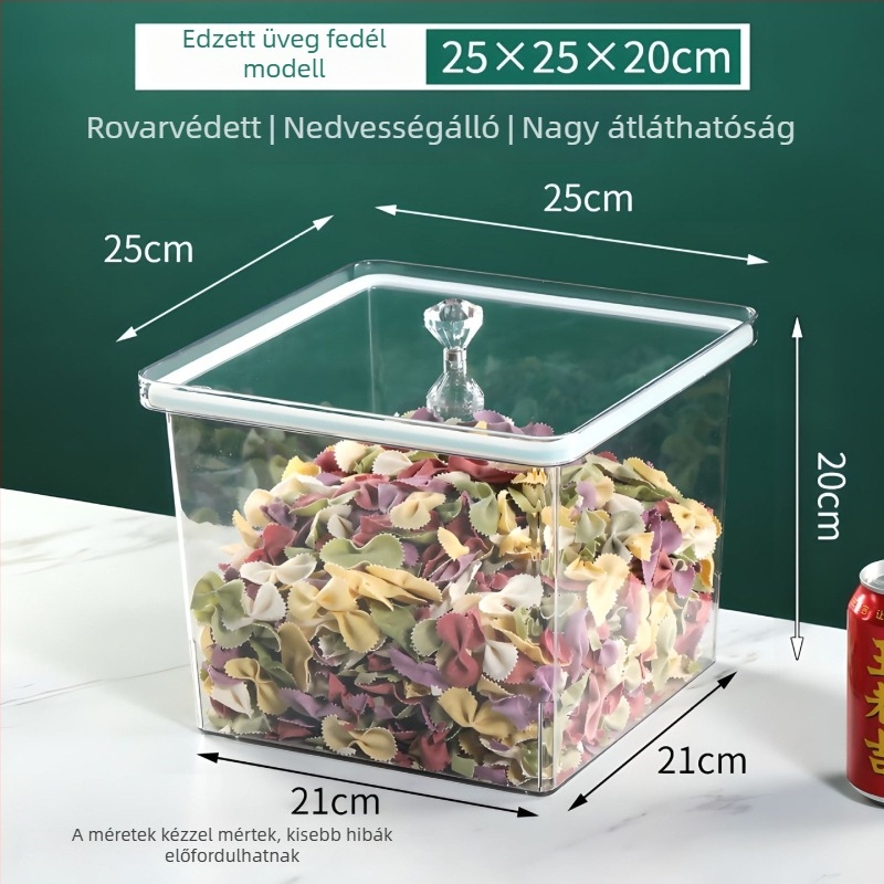 Élelmiszer-minőségű zárható tárolódoboz, nedvességálló, átlátszó PET doboz a bulk snackek, pirított magvak és aszalt gyümölcsök számára