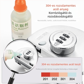 Fúrásmentes keret nélküli üvegajtó zár jelszóval, egy- vagy kétszárnyú és tolóajtókhoz