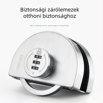 Fúrásmentes keret nélküli üvegajtó zár jelszóval, egy- vagy kétszárnyú és tolóajtókhoz