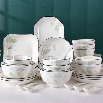 5 hüvelykes porcelán ételtál virágos mintával, egyszerű stílus, mikrózható