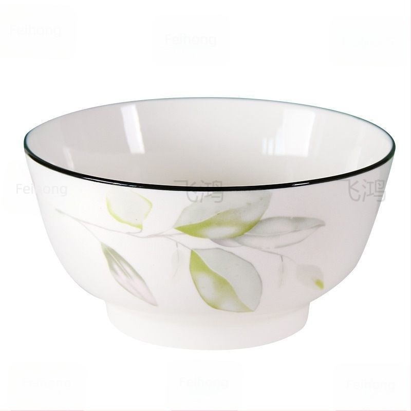 5 hüvelykes porcelán ételtál virágos mintával, egyszerű stílus, mikrózható