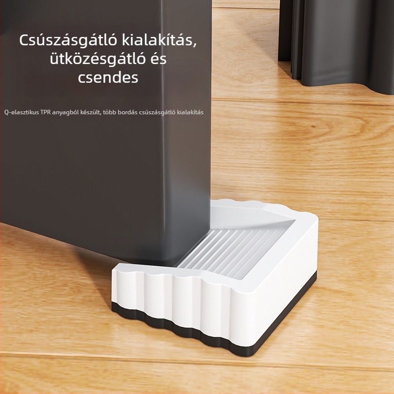 Kétirányú ajtóstopper, szélálló, kreatív ajtóhézag-tömítő, anti-megcsípés és antiütközés, beépített rögzítés, műanyag