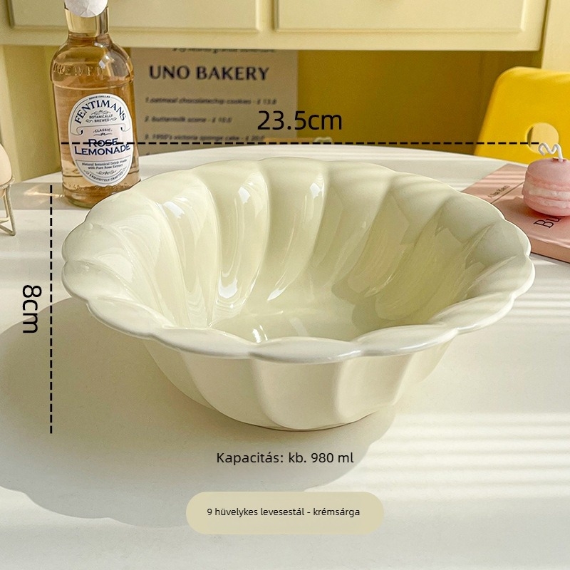 Francia stílusú virágos Dopamin kerámia étkészlet: tányérok, rizstálak, gyümölcstálak, fehér porcelán