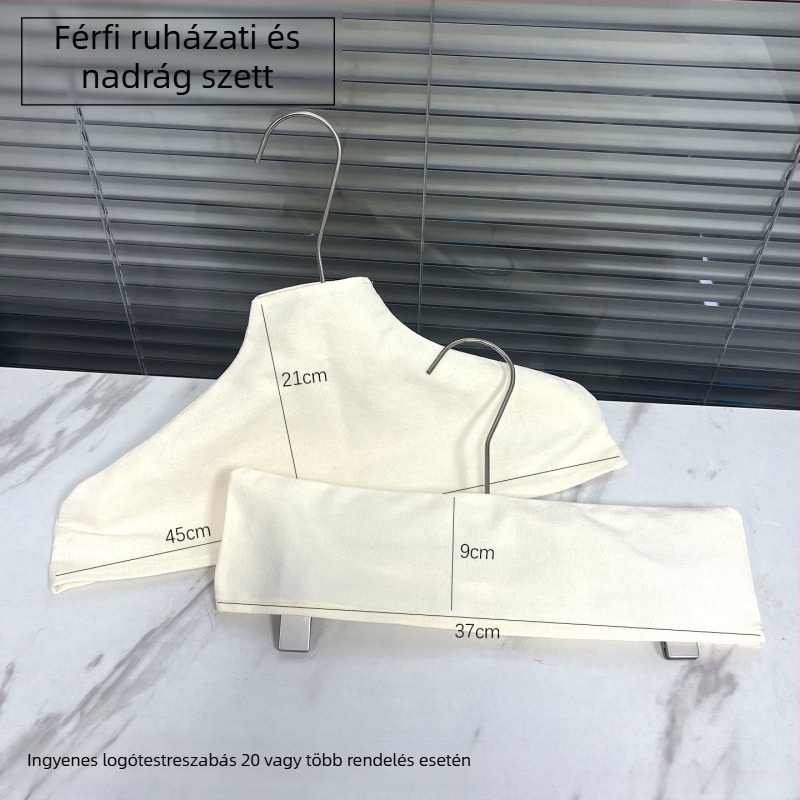 Pamut és len anyagból készült ruhafogas-védő huzat ruházati boltok és szállodák számára – por- és nedvességálló, csúszásmentes