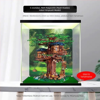 LEGO Tree House 21318 bemutató doboz, átlátszó porvédő fedéllel