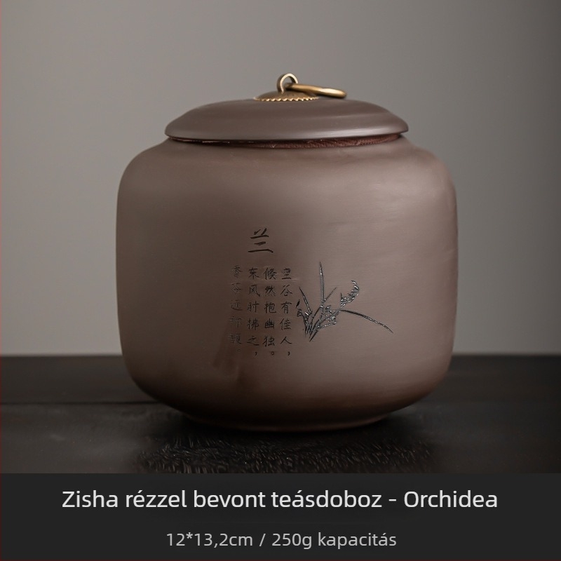 Nagy zárható kerámia teás tároló Pu'er teához, otthoni használatra, üres tartály