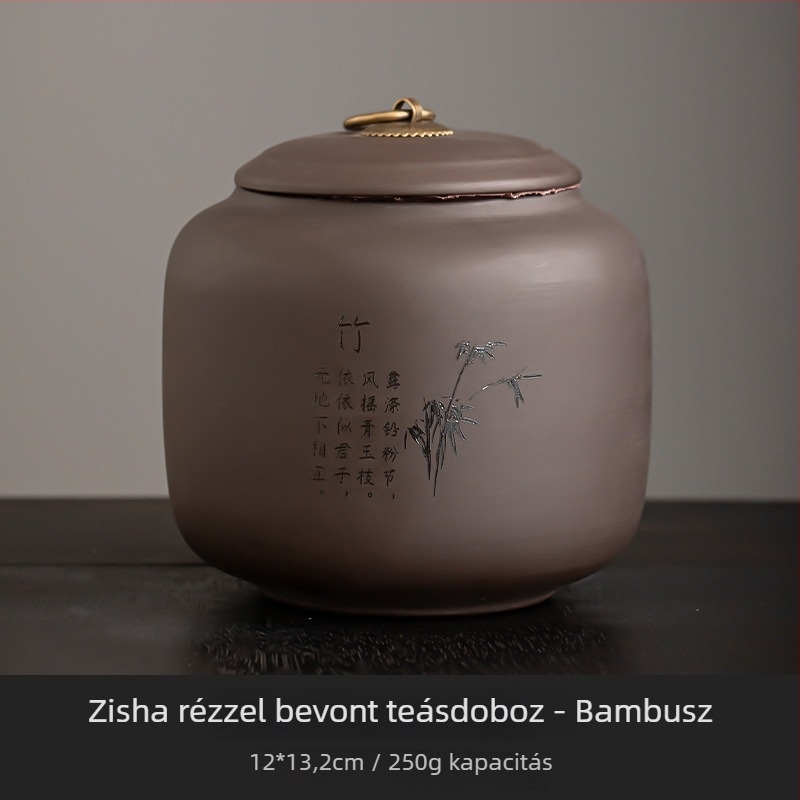 Nagy zárható kerámia teás tároló Pu'er teához, otthoni használatra, üres tartály