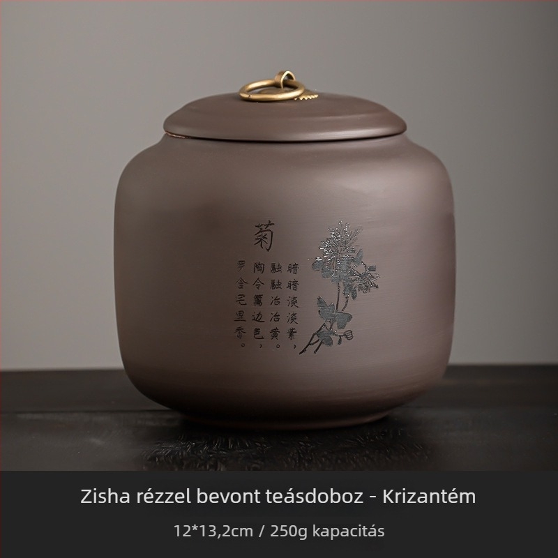 Nagy zárható kerámia teás tároló Pu'er teához, otthoni használatra, üres tartály