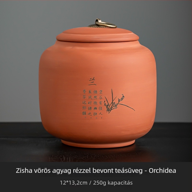 Nagy zárható kerámia teás tároló Pu'er teához, otthoni használatra, üres tartály