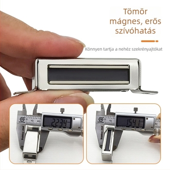 Rozsdamentes acél szekrényajtó mágneszár üveges ajtókhoz, erős magnet, bútorhardver