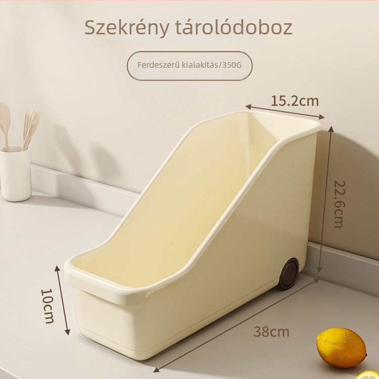 Görgős konyhai tároló doboz – mobil, fedőknek és edényeknek rendezője