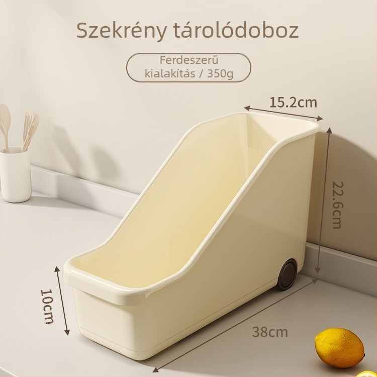 Görgős konyhai tároló doboz – mobil, fedőknek és edényeknek rendezője