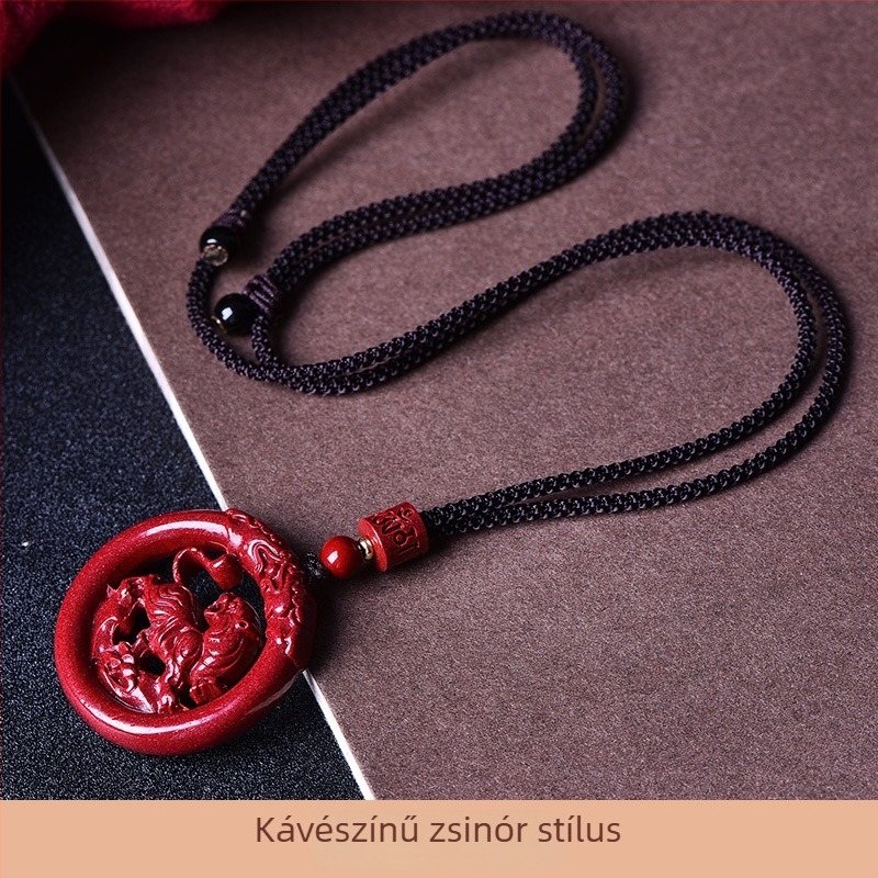 2025 kígyó éve – természetes zodiákus medál biztonsági csattal, sárkányos nyaklánc, uniszex