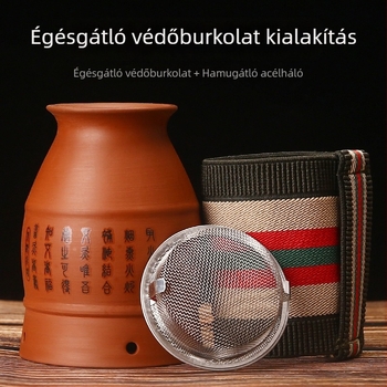 Kétrétegű lila agyagból készült moxibustion tartály, kerámia
