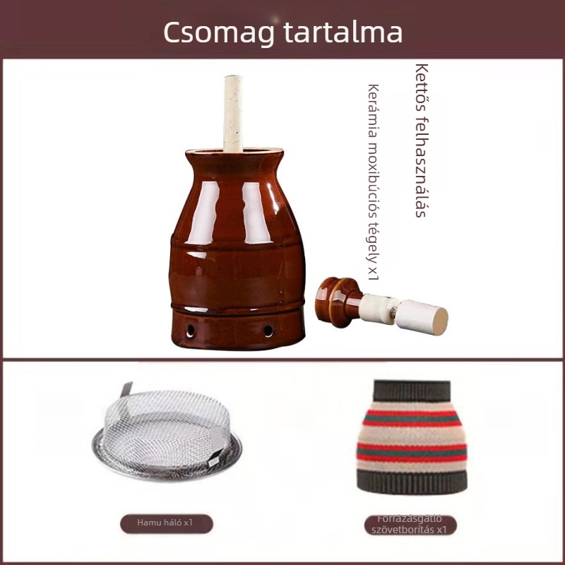 Kétrétegű lila agyagból készült moxibustion tartály, kerámia