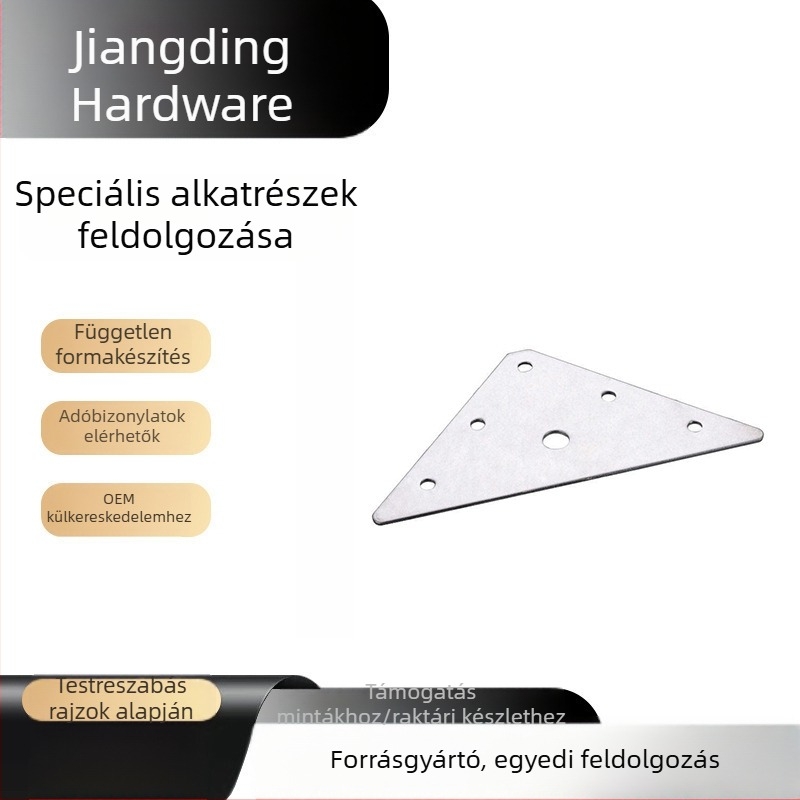 Rozsdamentes acél háromszög alakú csatlakozóelem a bútorok megerősítéséhez