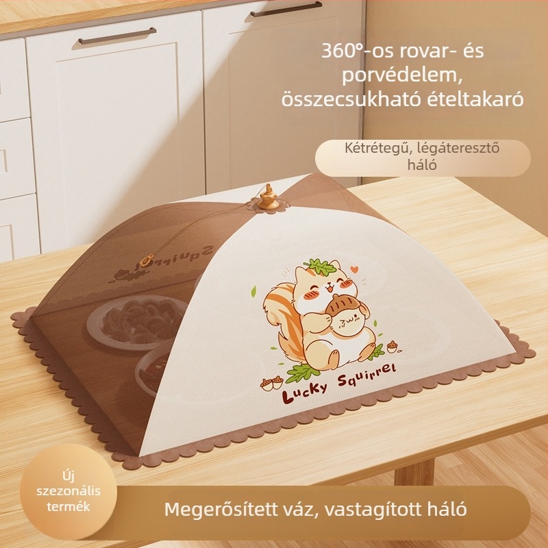 Nagy összecsukható hálós ételtakaró maradékokhoz, legyek és por ellen