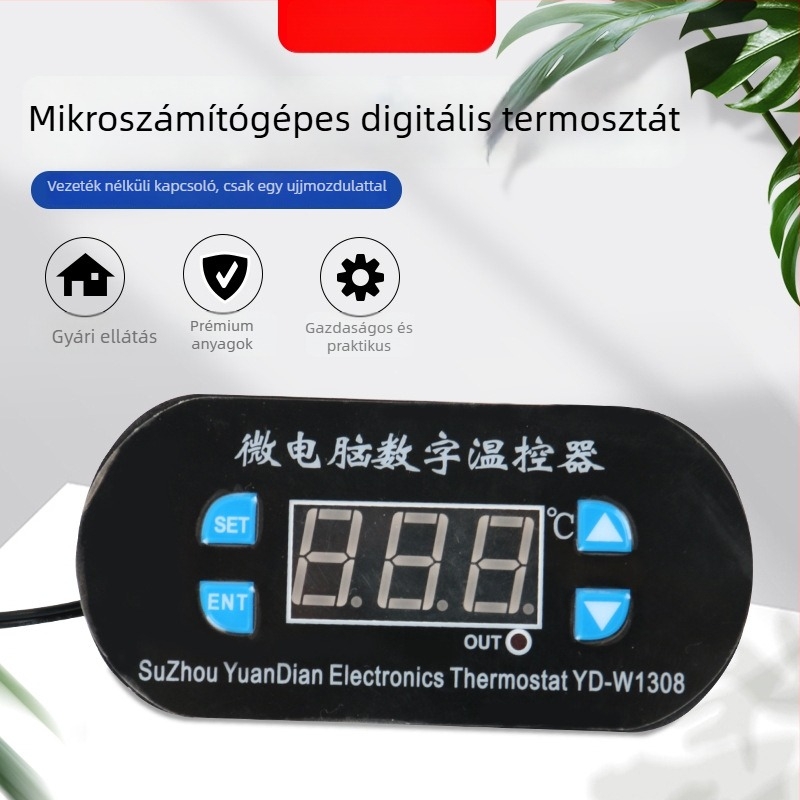 Digitális kijelzős hőmérséklet-vezérlő kapcsoló hűtéshez és fűtéshez, állítható mikrocomputer termosztát