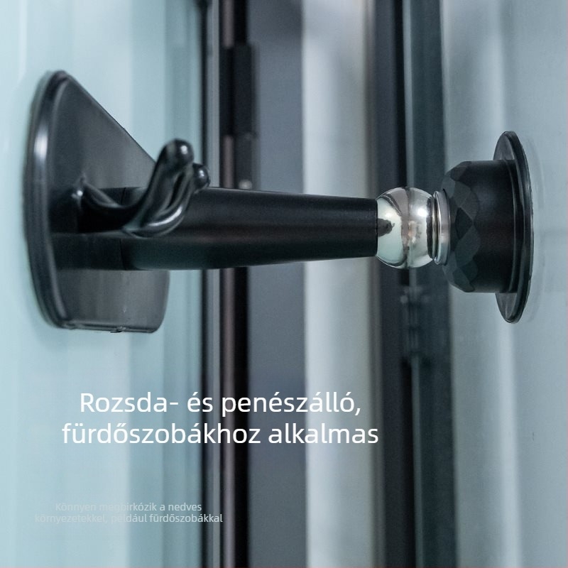 Fúrás nélküli mágneses ajtóstop a fürdőszobába, erős mágnessel, rögzítés a talajon, láthatatlan tartó