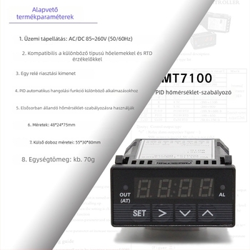 XMT7100 piros intelligens PID hőmérséklet-szabályozó, ipari kategóriás