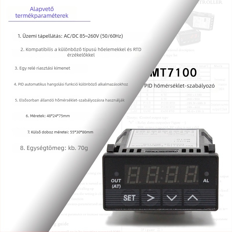 XMT7100 piros intelligens PID hőmérséklet-szabályozó, ipari kategóriás