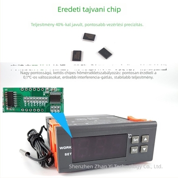 ZY-9010G ipari digitális hőmérséklet-vezérlő K-típusú termopárral, magashőmérsékleti riasztás és hőmérséklet-szabályozás, beépített kivitel