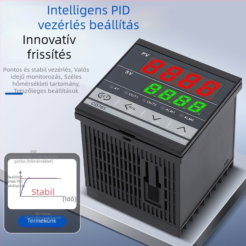 Intelligens digitális kijelzős termosztát több bemenettel, PID hőmérséklet-szabályozó CD101402701, állítható hőmérséklet-szabályozó