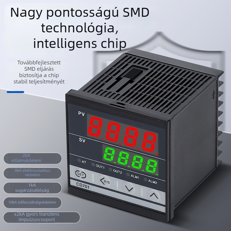 Intelligens digitális kijelzős termosztát több bemenettel, PID hőmérséklet-szabályozó CD101402701, állítható hőmérséklet-szabályozó