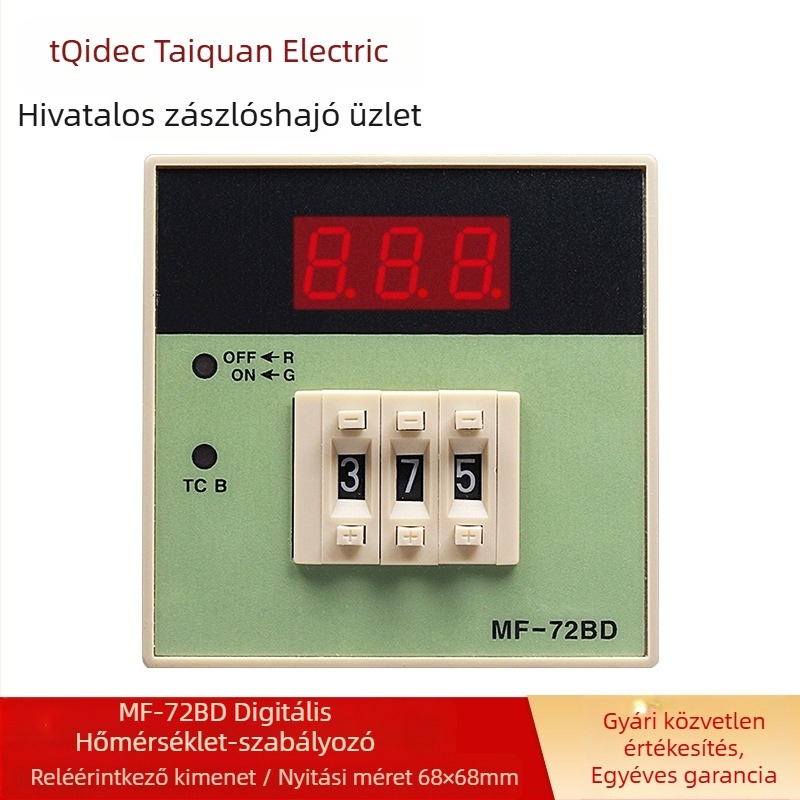 TQidec MF-72BD tekerős hőmérsékletszabályozó