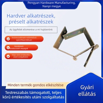 Erősített 90°-os szögcsatlakozó, L-alakú pánt szekrényekhez és gardróbokhoz, rögzítő vasból készült tartó