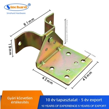 SINOHARD SH555: Középső lemez forgó/átforduló sarkos négyzet alakú tartó 90°-os csatlakozáshoz, szekrény hardver