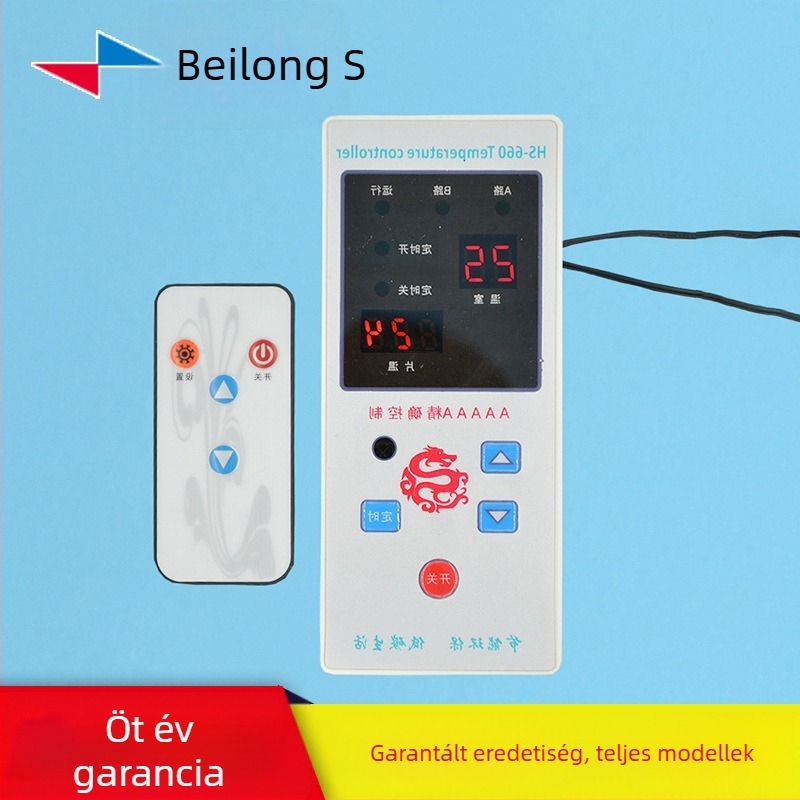 HS-660 Elektromos fűtő termosztát, kettős hőmérséklet- és vezérlés, 5 kW, Beilong márka, állítható hőmérséklet