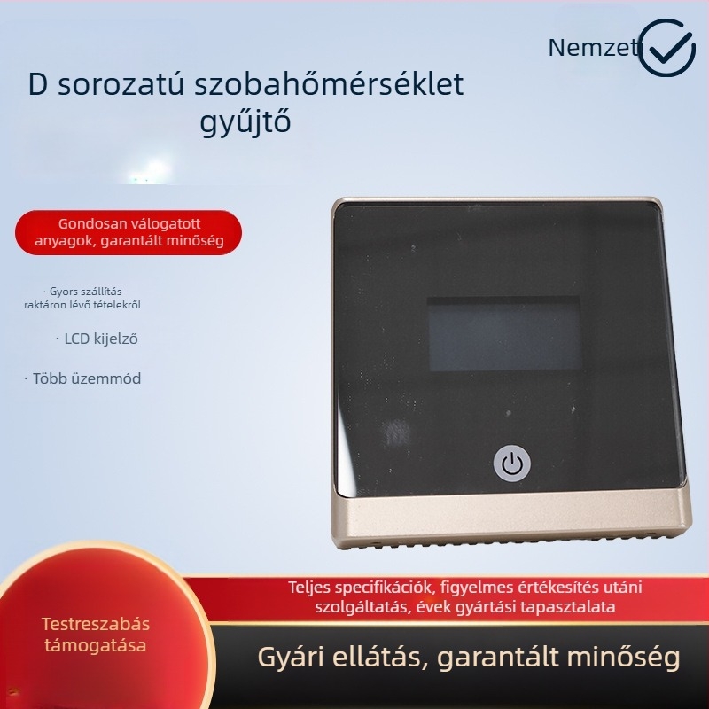 LCD kijelzős termosztát elektromos fűtéshez — univerzális hidronikus padlófűtés-vezérlő, sorozat D, szobahőmérséklet-érzékelő