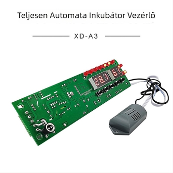 Intelligens digitális hőmérséklet- és páratartalom-szabályozó inkubátorhoz tojásforgatóval és világítással