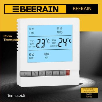 Intelligens LCD termosztát, padlófűtés és vízmelegítés szabályozó panel