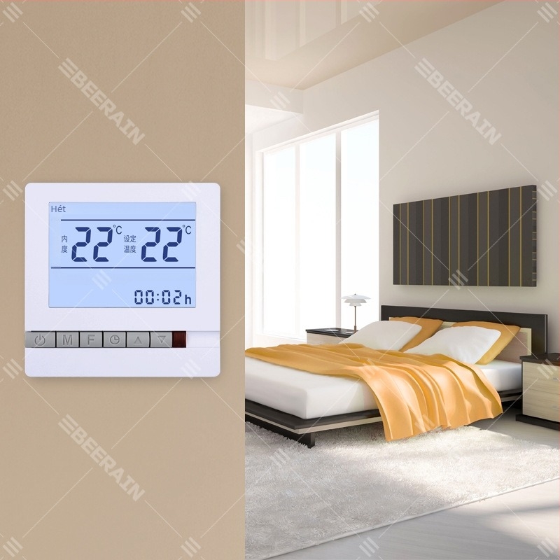 Intelligens LCD termosztát, padlófűtés és vízmelegítés szabályozó panel