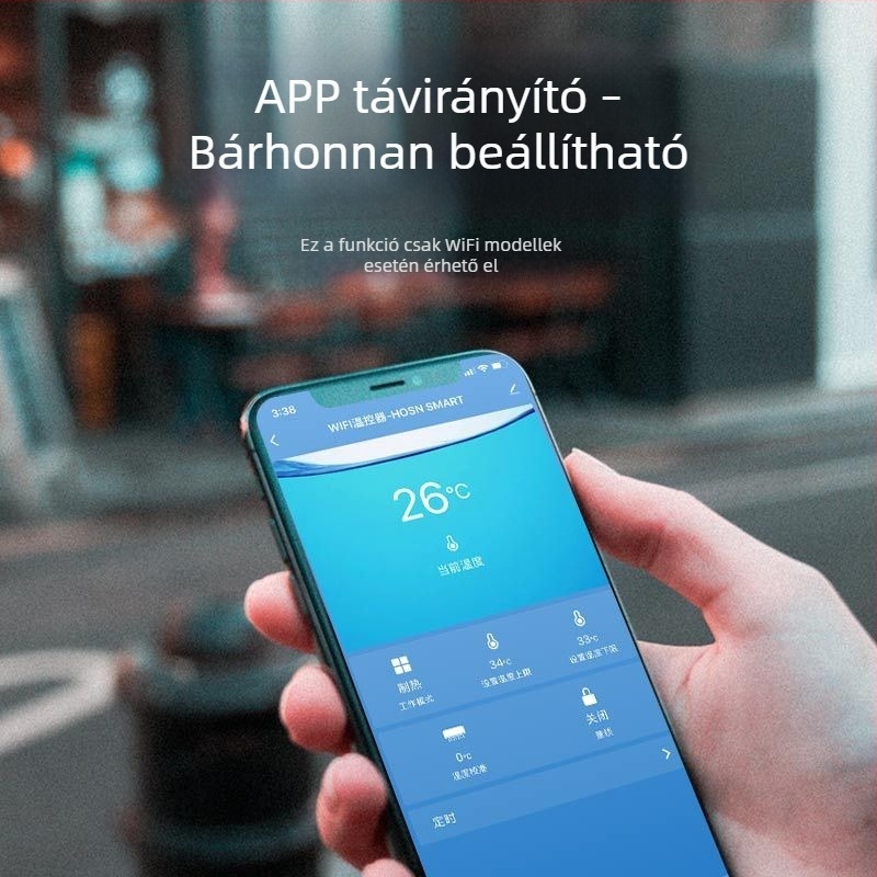 Távoli WiFi hőmérséklet-szabályozó – intelligens termosztát konnektorral