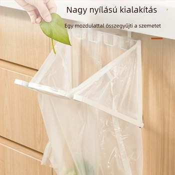 Konyhai összecsukható szemeteszsák tartó — falra szerelhető kovácsoltvas tartó a szekrényajtóra