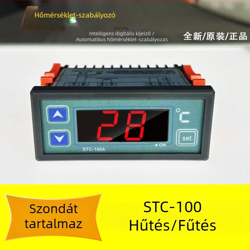 STC-100A Digitális hőmérséklet-vezérlő hűtéshez és fűtéshez riasztással